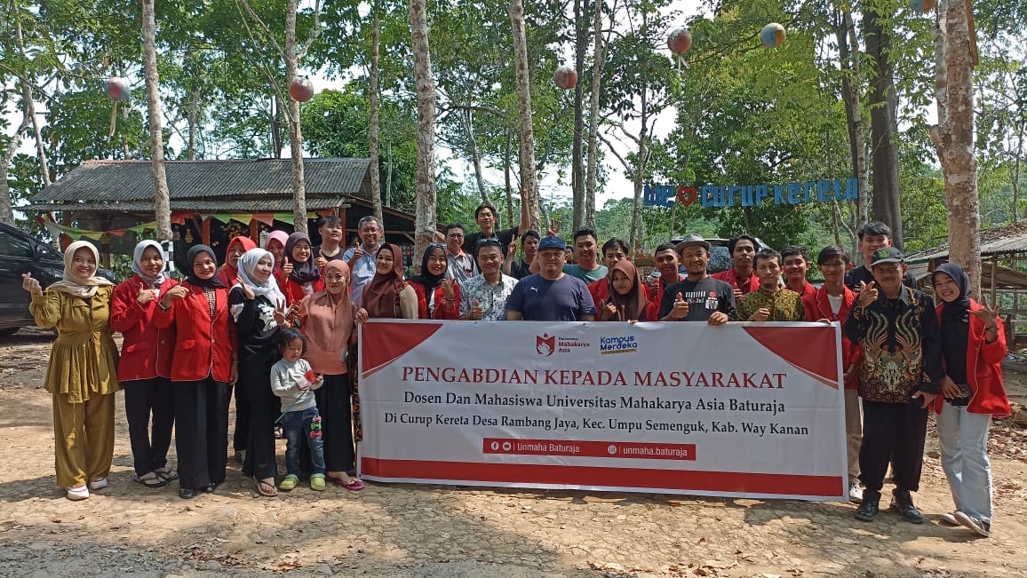 Universitas Mahakarya Asia Gelar Pengabdian kepada Masyarakat di Desa Rambang Jaya Way Kanan untuk Promosikan Wisata Curup Kereta